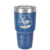 Deer in Crosshair Bullseye Buck Hunter - Laser Engraved Stainless Steel Drinkware - 1246 -