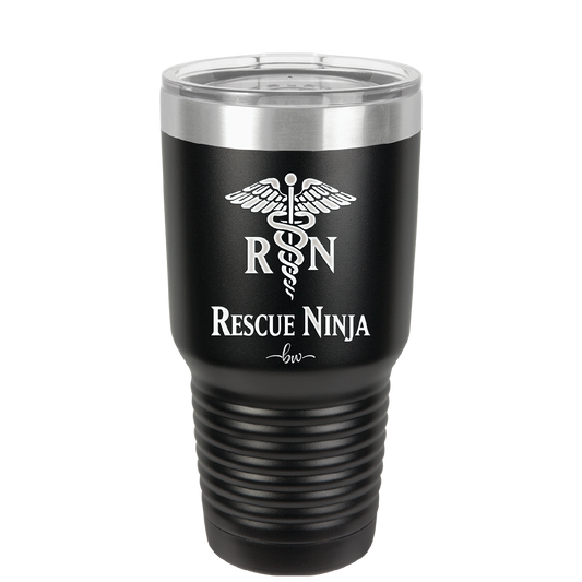 RN Rescue Ninja Nurse Caduceus - Laser Engraved Stainless Steel Drinkware - 1274 -