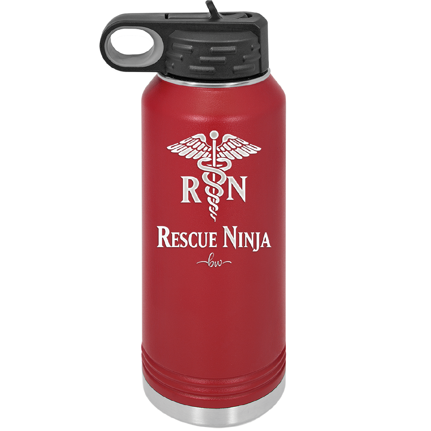 RN Rescue Ninja Nurse Caduceus - Laser Engraved Stainless Steel Drinkware - 1274 -