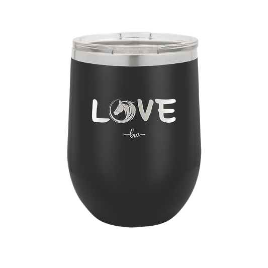 Love Horse Head - Laser Engraved Stainless Steel Drinkware - 1374 -