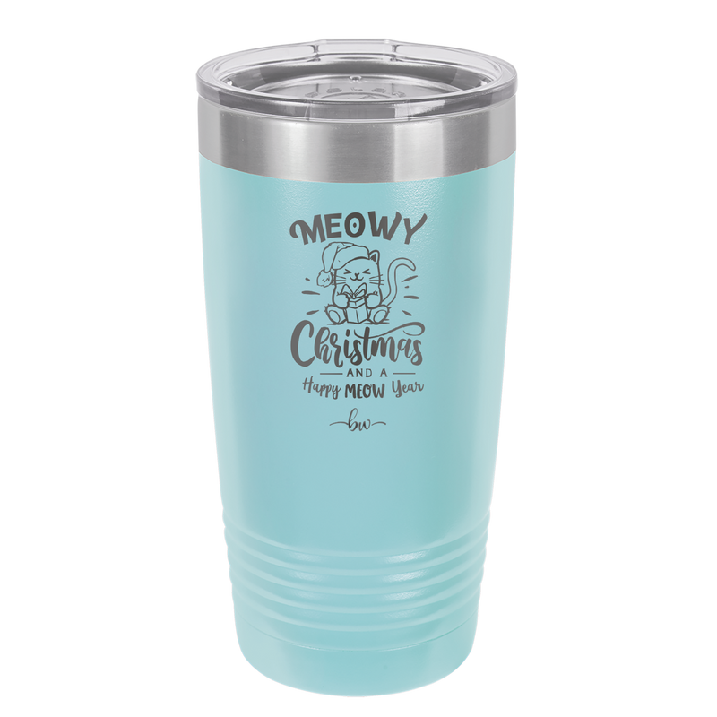 Meowy Christmas and Happy Meow Year - Laser Engraved Stainless Steel Drinkware - 1425 -