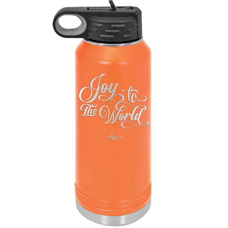 Joy to the World Script - Laser Engraved Stainless Steel Drinkware - 1439 -