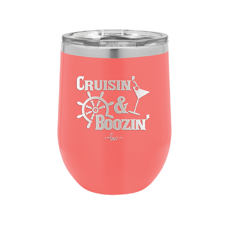 Cruisin and Boozin Cruise 1 - Laser Engraved Stainless Steel Drinkware - 1466 -