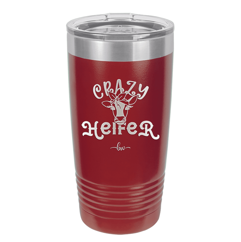 Crazy Heifer Bow - Laser Engraved Stainless Steel Drinkware - 1488 -