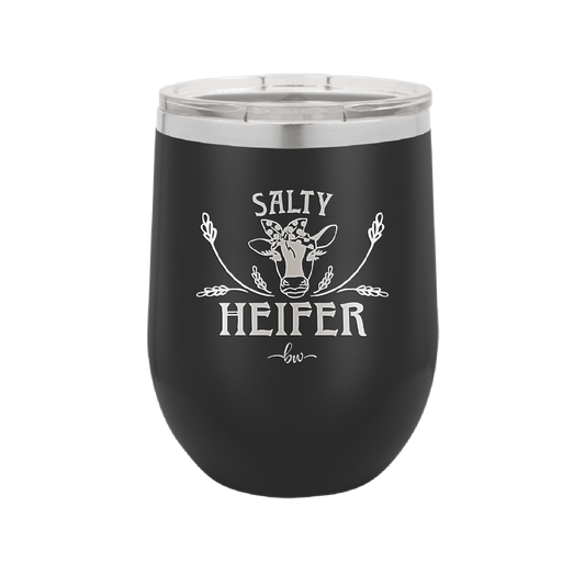 Salty Heifer Polka Dots - Laser Engraved Stainless Steel Drinkware - 1489 -