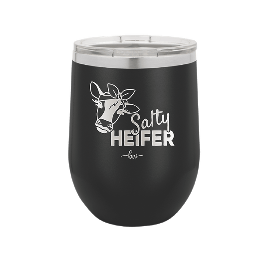 Salty Heifer Bow - Laser Engraved Stainless Steel Drinkware - 1490 -