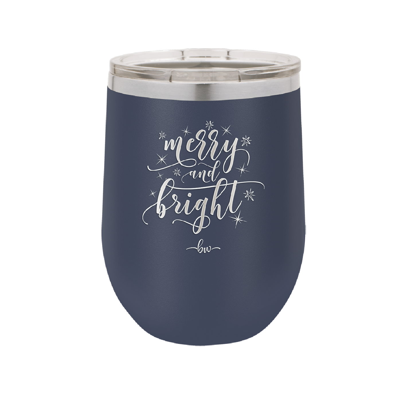 Merry and Bright - Laser Engraved Stainless Steel Drinkware - 1501 -