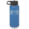 Peace Love Cure Cancer - Laser Engraved Stainless Steel Drinkware - 1525 -