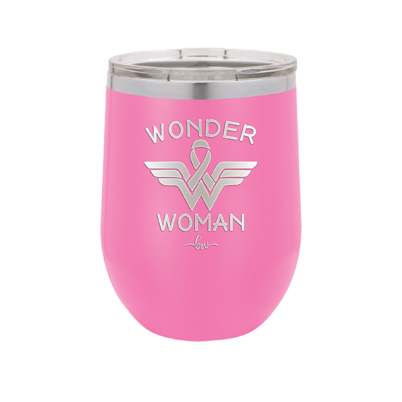Wonder Woman Cancer - Laser Engraved Stainless Steel Drinkware - 1526 -
