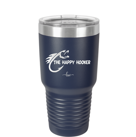 The Happy Hooker - Laser Engraved Stainless Steel Drinkware - 1551 -