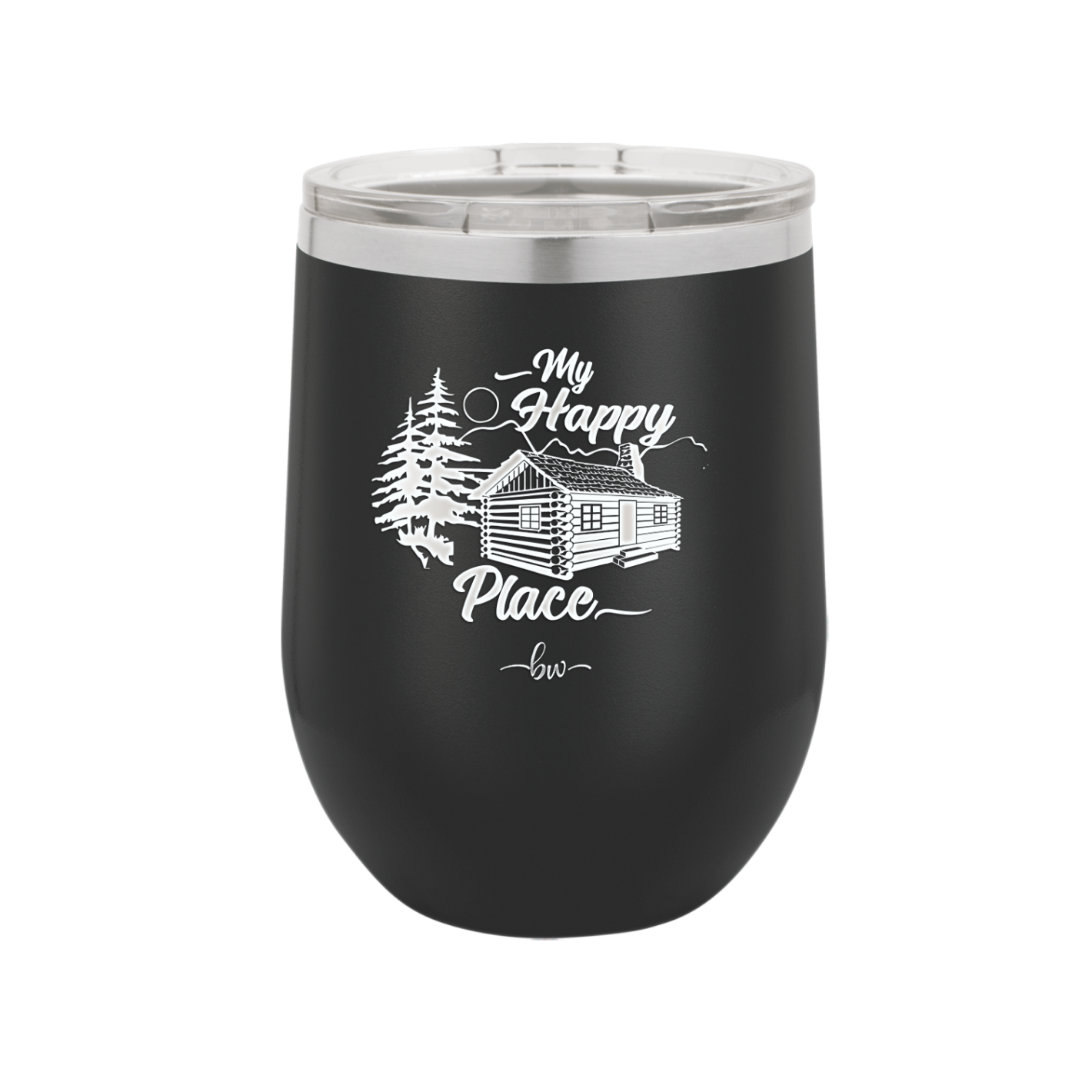 My Happy Place Cabin - Laser Engraved Stainless Steel Drinkware - 1554 -