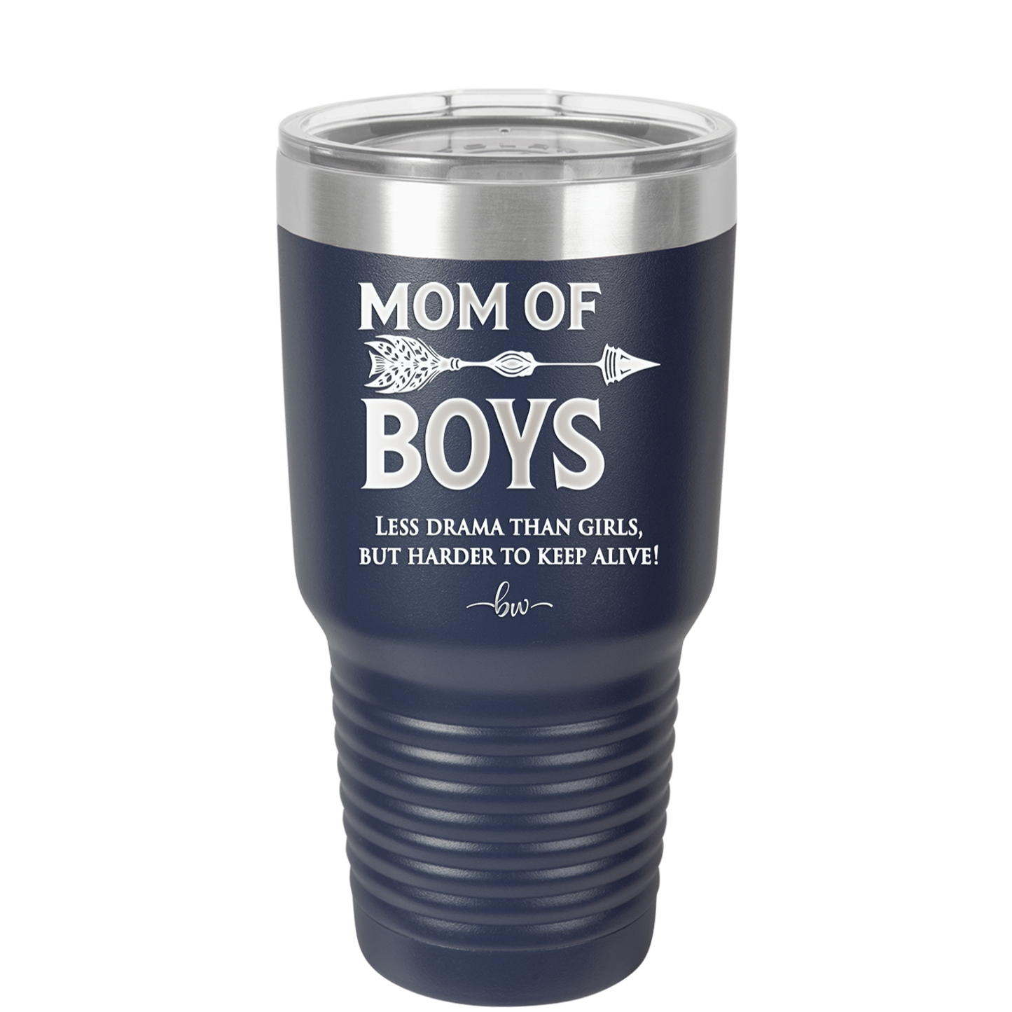 Mom of Boys - Laser Engraved Stainless Steel Drinkware - 1574  -