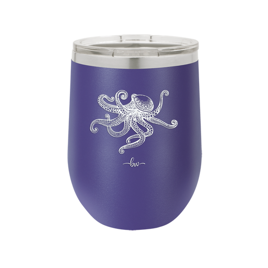 Octopus - Laser Engraved Stainless Steel Drinkware - 1582 -