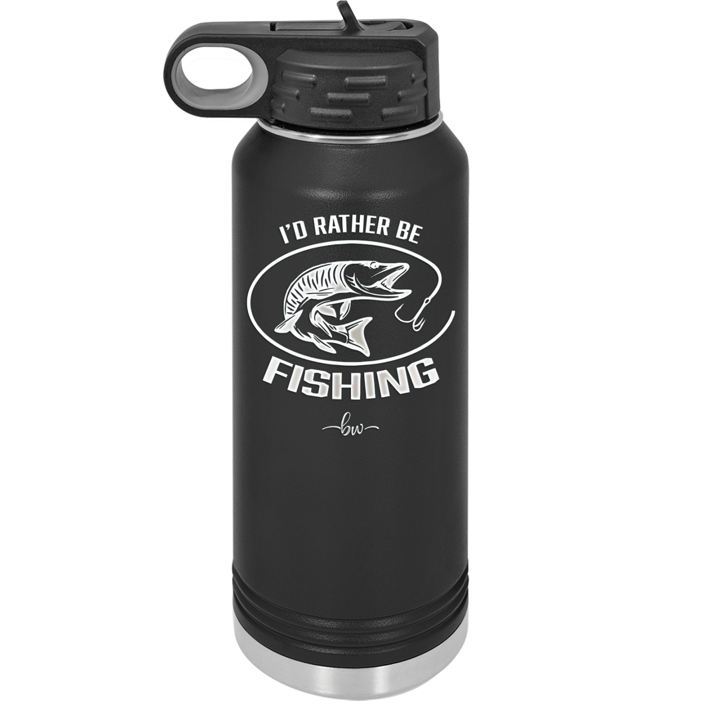 I'd Rather Be Fishing Muskie - Laser Engraved Stainless Steel Drinkware - 1588 -