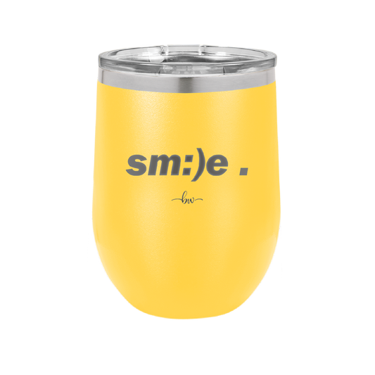 Smile - Laser Engraved Stainless Steel Drinkware - 1596 -