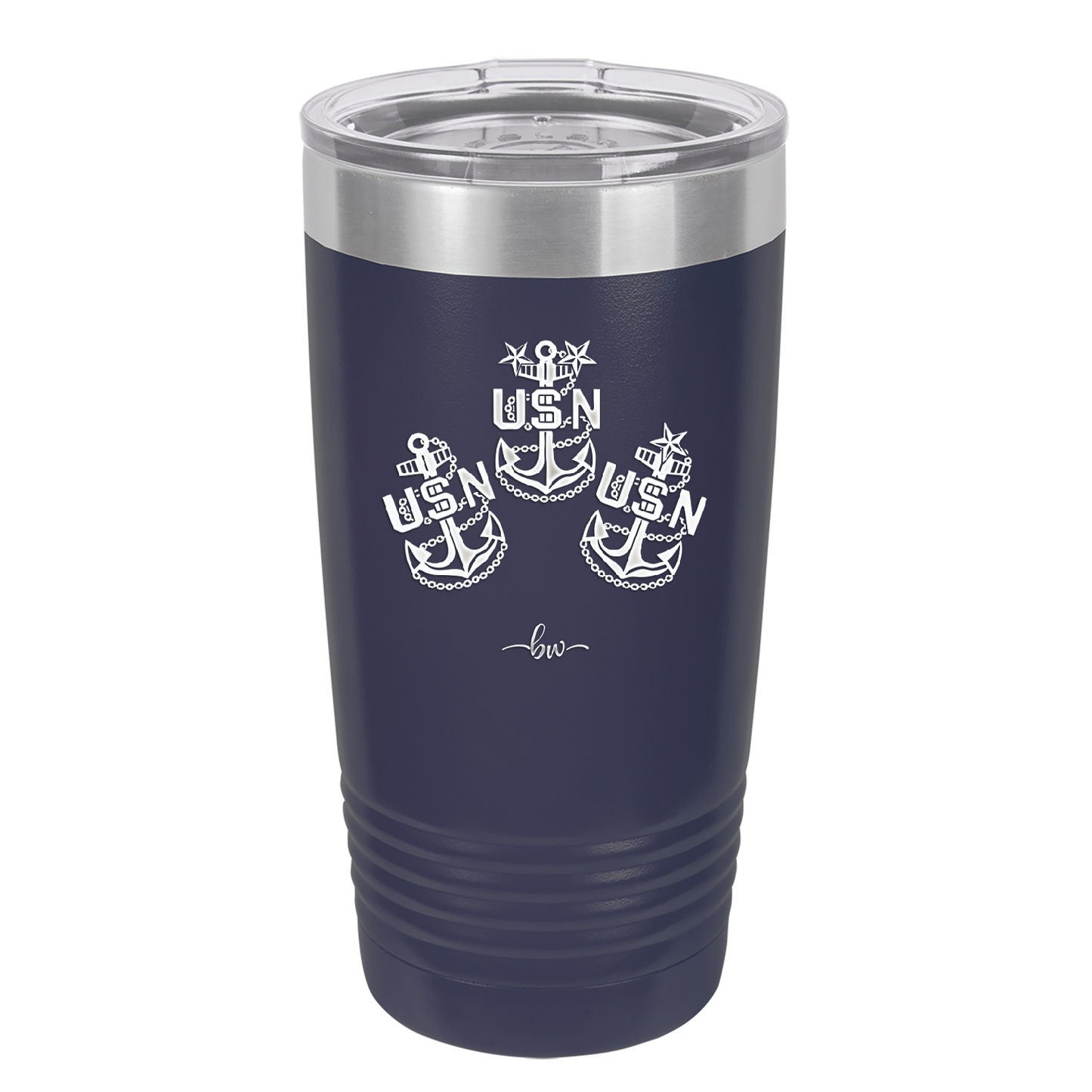 USN Petty Officer Anchor - Laser Engraved Stainless Steel Drinkware - 1609 -