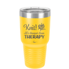 Knit Its Cheaper Than Therapy - Laser Engraved Stainless Steel Drinkware - 1623 -