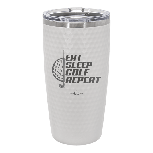 Eat Sleep Golf Repeat 2 - Laser Engraved Stainless Steel Drinkware - 1657 -