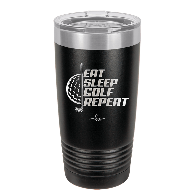 Eat Sleep Golf Repeat 2 - Laser Engraved Stainless Steel Drinkware - 1657 -