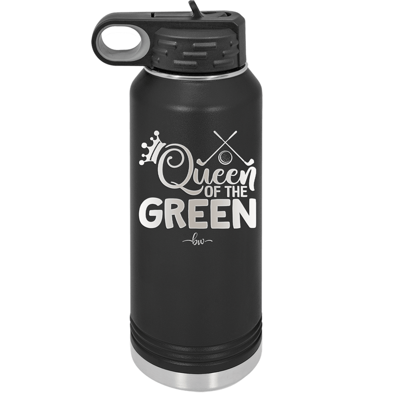 Queen of the Green Woman Golf 3 - Laser Engraved Stainless Steel Drinkware - 1674 -