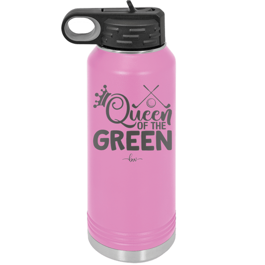 Queen of the Green Woman Golf 3 - Laser Engraved Stainless Steel Drinkware - 1674 -