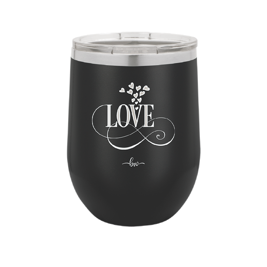 Love Showering Hearts - Laser Engraved Stainless Steel Drinkware - 1714 -