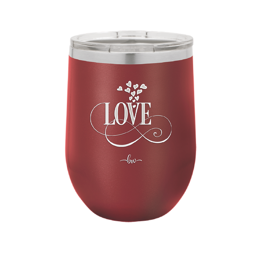 Love Showering Hearts - Laser Engraved Stainless Steel Drinkware - 1714 -