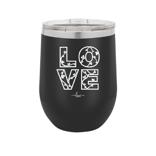 LOVE Stencil - Laser Engraved Stainless Steel Drinkware - 1724 -