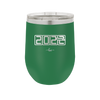 12 oz wine cup 2023 countdown-  green