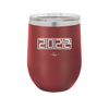 12 oz wine cup 2023 countdown-  maroon
