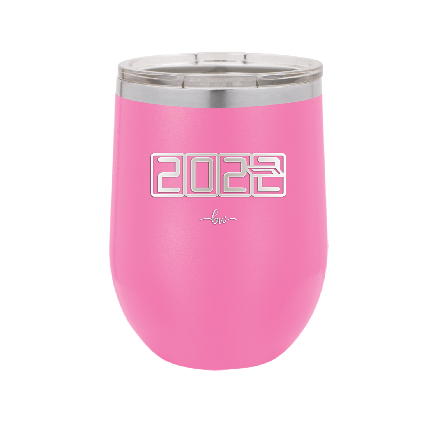 12 oz wine cup 2023 countdown-  pink