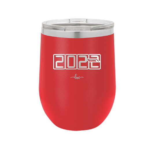 12 oz wine cup 2023 countdown- red