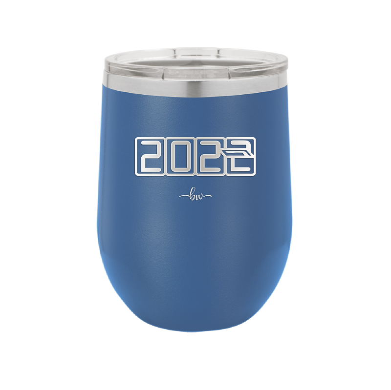12 oz wine cup 2023 countdown-  royal