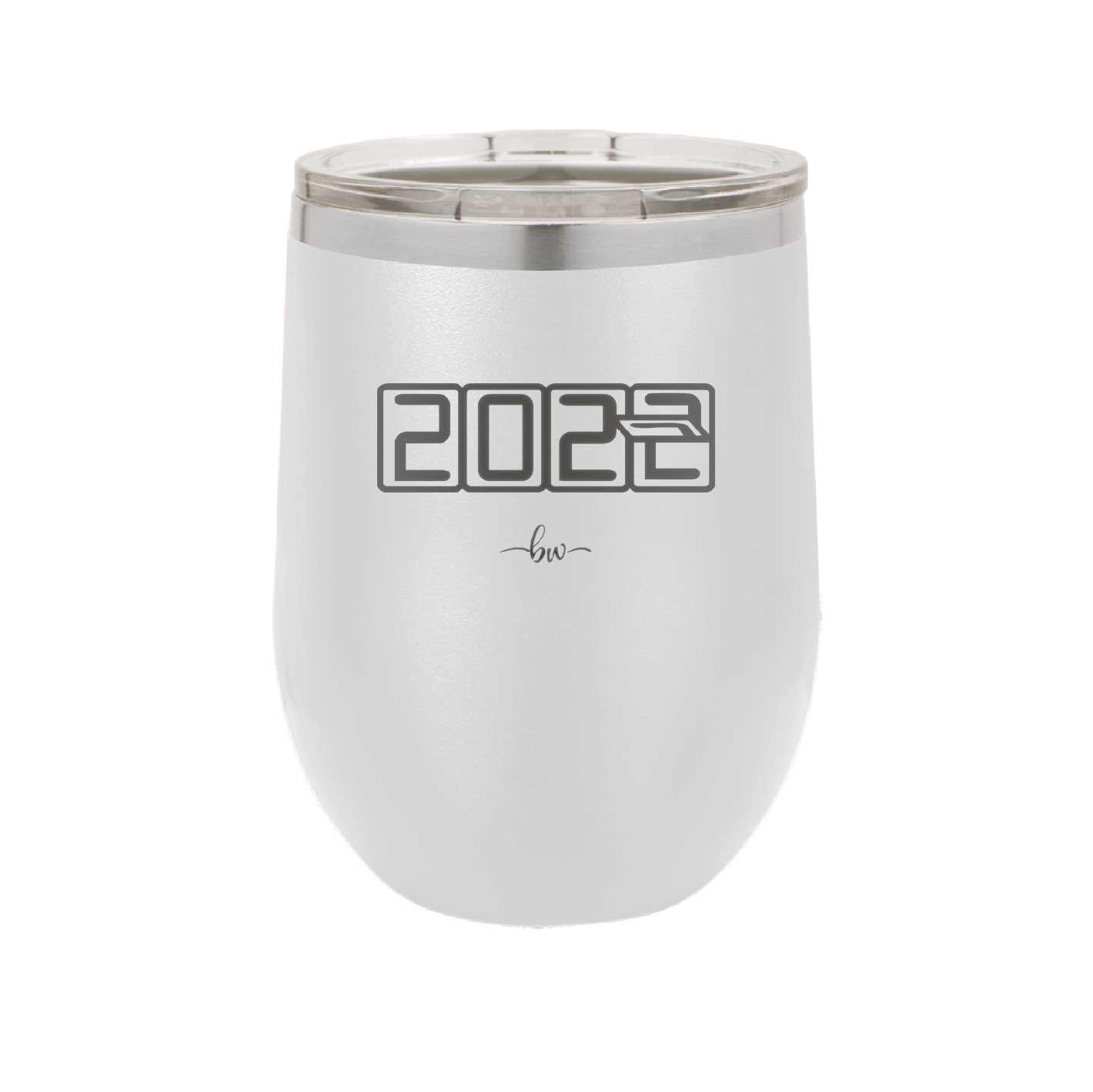 12 oz wine cup 2023 countdown-  white