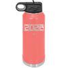 32 oz water bottle 2023 countdown-  coral