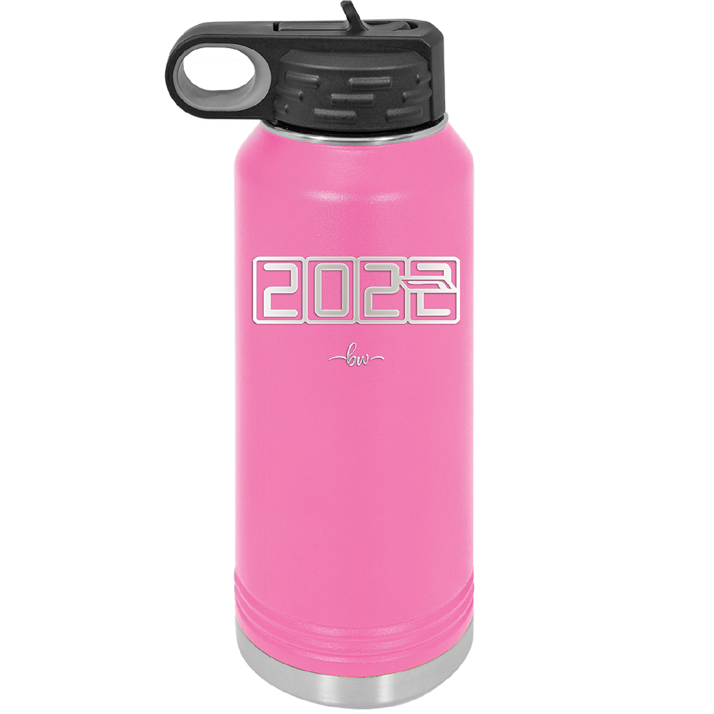 32 oz water bottle 2023 countdown-  pink