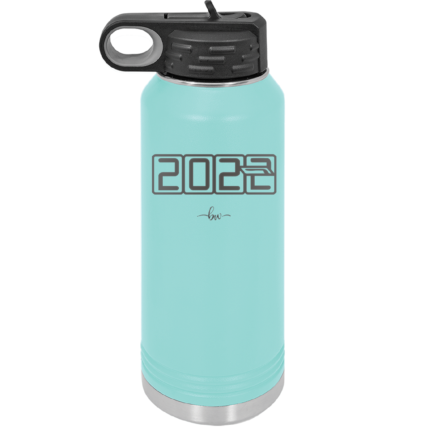 32 oz water bottle 2023 countdown-  seafoam