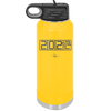 32 oz water bottle 2023 countdown-  yellow