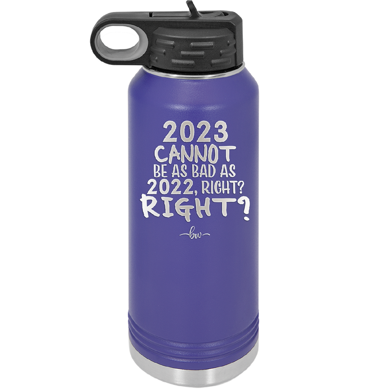 32 oz water bottle 2023 cannot be as bas as 2022, right?right? -  purple