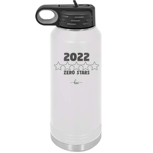 32 oz water bottle 2022 zero starts- white