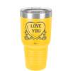 Candy Heart Love You - Laser Engraved Stainless Steel Drinkware - 1756 -