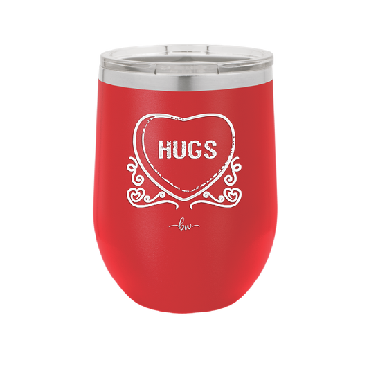 Candy Heart Hugs - Laser Engraved Stainless Steel Drinkware - 1760 -