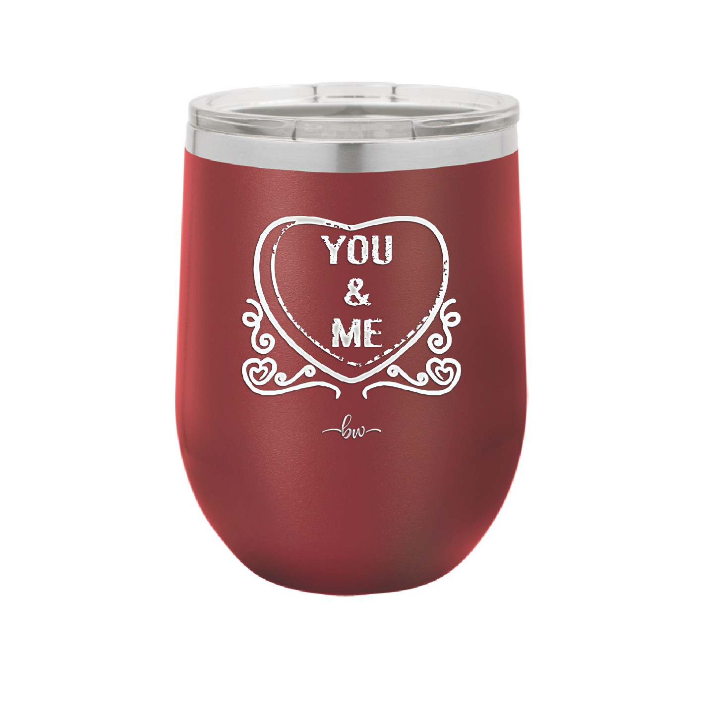 Candy Heart You & Me - Laser Engraved Stainless Steel Drinkware - 1767 -