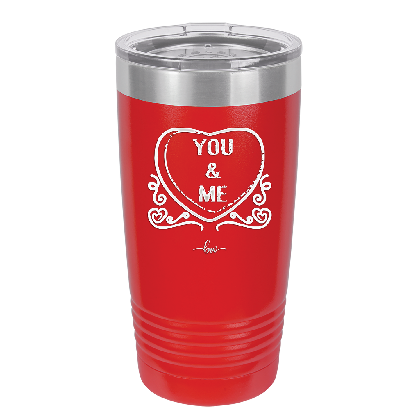 Candy Heart You & Me - Laser Engraved Stainless Steel Drinkware - 1767 -