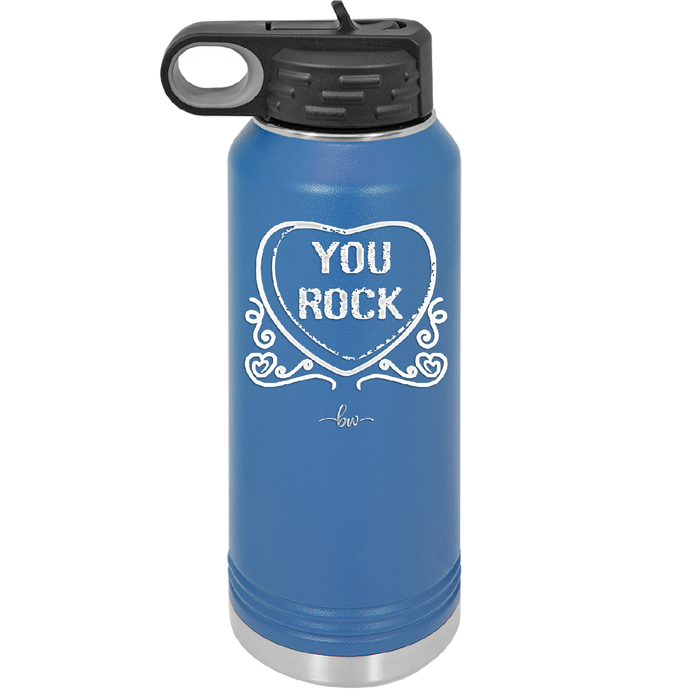 Candy Heart You Rock - Laser Engraved Stainless Steel Drinkware - 1771 -