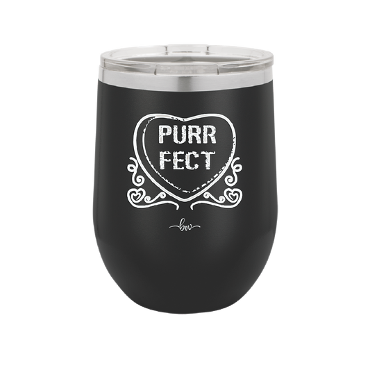 Candy Heart Purr fect - Laser Engraved Stainless Steel Drinkware - 1774 -