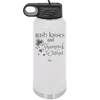 Irish Kisses and Shamrock Wishes - Laser Engraved Stainless Steel Drinkware - 1803 -