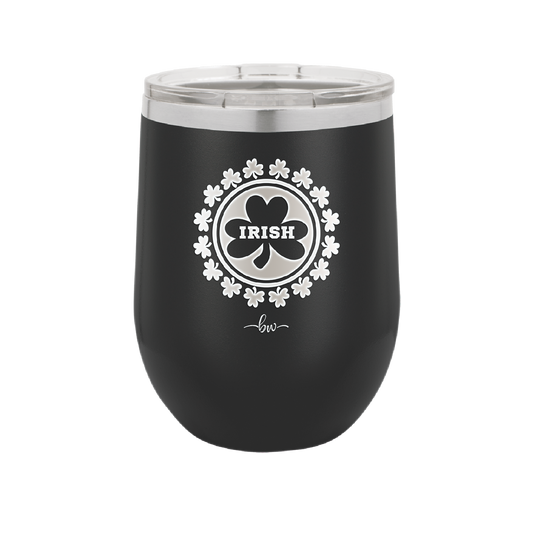 Irish Shamrock - Laser Engraved Stainless Steel Drinkware - 1807 -