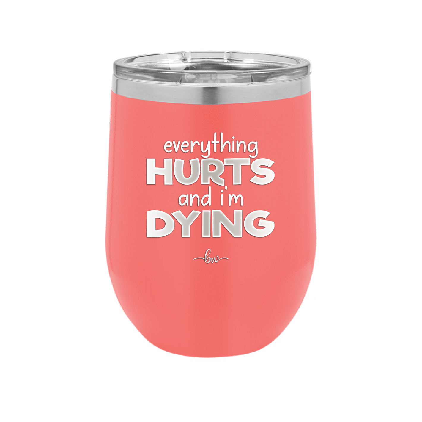 Everything Hurts and I'm Dying - Laser Engraved Stainless Steel Drinkware - 1841 -