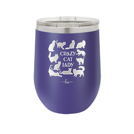 Crazy Cat Lady - Laser Engraved Stainless Steel Drinkware - 1860 -